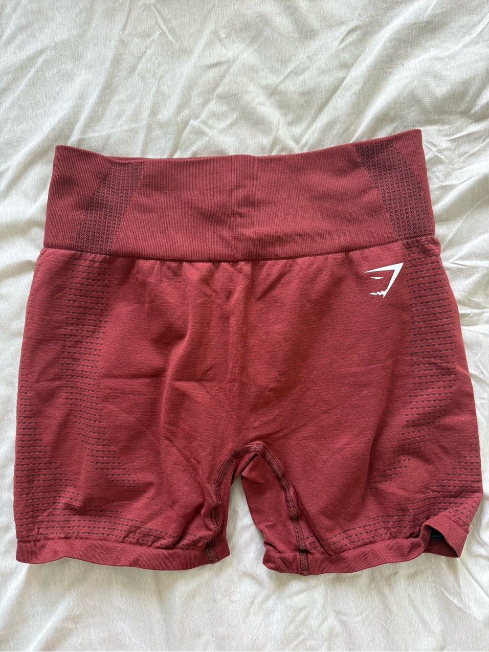 Gymshark Seamless High-Waist Bike Shorts in Maroon